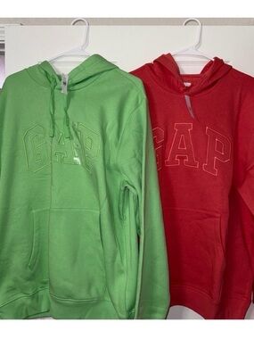 GAP Green & Red Hooded Sweatshirts